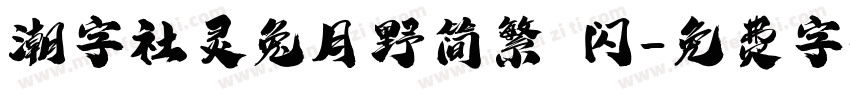 潮字社灵兔月野简繁 闪字体转换